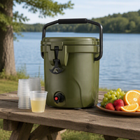 Seau isotherme rotomoulé moderne et économique rouge de 3,5 gallons avec robinet, boîte de rangement d'eau réutilisable pour entreprise, bureau, hôpital