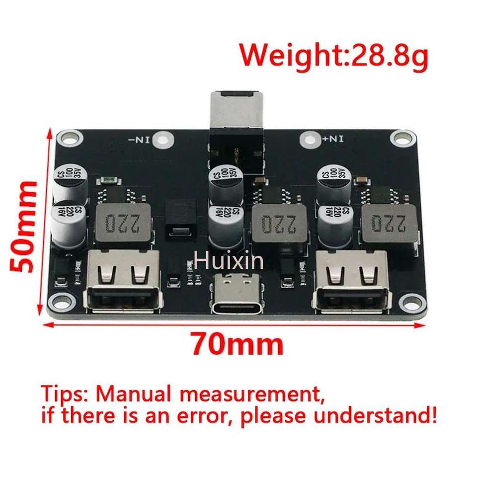 Module 3-way Fast Charging Module 12V24V To QC3.0 Fast Charging TYPE-C ...