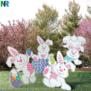 Customization Size Shape Rabbit <b>Egg</b> Easter Yard Sign Waterproof PP Easter Yard Sign Outdoor <b>Decoration</b> Holiday Party Yard Sign - Product Image 2