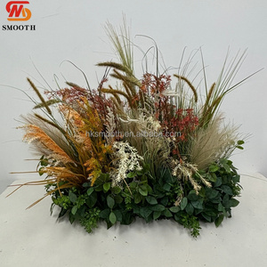 SMOOTH Otoño Boho Natural Artificial Pampas Foxtail Grass Row Decoración para Pasillo de Boda al Aire Libre Guirnalda de Flores de Vegetación Silvestre - Product Image 2
