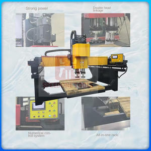 कस्टम डबल-सिर स्वचालित ग्रेनाइट स्टील कृत्रिम कर्कश पत्थर छीलने और चमकाने मशीन - Product Image 4