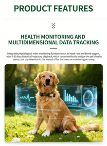 Collier intelligent pour animaux de compagnie USMILEPET, nouveau modèle, avec suivi <span class=keywords><strong>GPS</strong></span>, surveillance de la fréquence cardiaque, de l'oxygène sanguin et de la pression artérielle pour chien et chat - Product Image 3