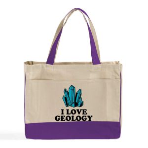 Wholesale Custom Geology Themed <b>Canvas</b> <b>Tote</b> Bags for Science Education Daily Use Reinforced Handles With Front Pocket - Product Image 1