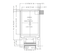 1.77 İnç TFT IPS 128*160 Çözünürlük GC9106 Sürücü IC 20 Pin Panel LCD Ekran