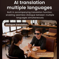 Nouvelles lunettes intelligentes 13MP 4K avec application de traduction IA, contrôle par application, étanchéité IP68, chargement magnétique, haut-parleur, microphone, lecteur de musique, appels téléphoniques