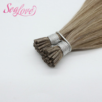 Extensions de cheveux humains en gros, double trame, vierges, russes, Remy, cuticules alignées, pointes en I