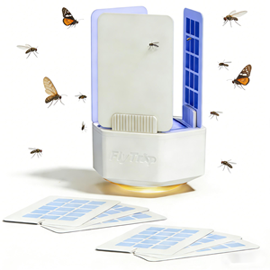 <span class=keywords><strong>Piège</strong></span> à mouches d'intérieur en gros, plaque collante 3 faces, lampe LED de bureau rechargeable USB-C, <span class=keywords><strong>piège</strong></span> à mouches et insectes volants pour usage domestique - Product Image 1