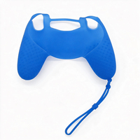 Housse de protection en silicone pour manette de jeu PS4, coque antidérapante pour manette de jeu avec cordon de maintien pour PS4 Manette Mando
