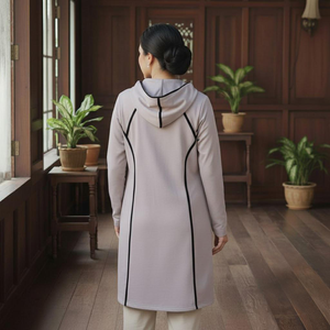 Sweat-shirt sportif musulman décontracté Kilang Jahit Pukal OEM, prix d'usine, respirant, modeste, pour femmes - Product Image 4