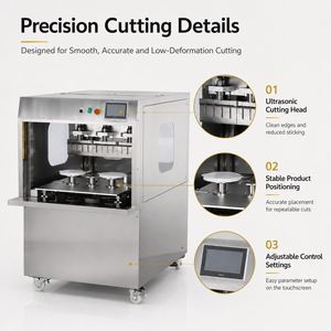 Machine à découper les gâteaux à ultrasons industrielle, machine à découper les mille-feuilles pour les usines de transformation alimentaire - Product Image 5