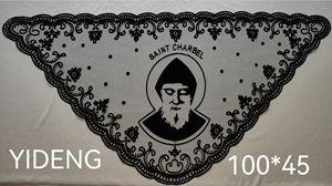 सफेद जाल फीता पर कस्टम काला चर्च घूंघट चैपल मस्लिन महिला घूंघट कारखाने - Product Image 5