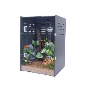 Enclos pour reptiles en acrylique écologique, tout-en-un, boîte d'élevage, boîte d'alimentation, terrarium pour araignées sauteuses, ventilation complète - Product Image 4