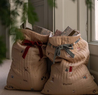Bolsa de Regalo de Navidad Sublimada, Decoración de Lujo, Bolsa de Papá Noel Acolchada Personalizada para Navidad