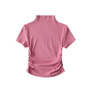 Blusas informales <span class=keywords><strong>de</strong></span> Fitness con hombros descubiertos, Túnica holgada <span class=keywords><strong>de</strong></span> <span class=keywords><strong>manga</strong></span> <span class=keywords><strong>larga</strong></span>, Túnica <span class=keywords><strong>de</strong></span> algodón, <span class=keywords><strong>cuello</strong></span> <span class=keywords><strong>de</strong></span> <span class=keywords><strong>tortuga</strong></span>, camisetas sin mangas cortas <span class=keywords><strong>de</strong></span> moda para mujer - Product Image 4