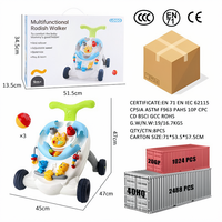 Marche-bébé avec musique, panneau de jeu multifonction, marche-bébé pour l'apprentissage précoce des tout-petits, jouets éducatifs