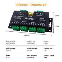DC5-24V SPI Signal Extension Amplificateur Répéteur Certifié ROHS Gradateur pour Adressable Numérique Pixel RGB LED Bande Lumineuse