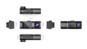 Ống kính kép Xe DVR lái xe ghi video ghi phía sau xem máy ảnh xe tầm nhìn ban đêm hộp đen 4k Dashcam với wifi - Product Image 4