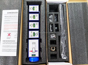 زر ضغط نحاسي أسود ذو اتجاهين مخفي ، دش متعدد الوظائف مع LED ، - Product Image 6