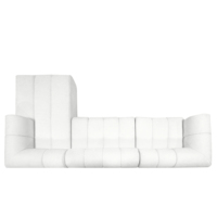 Canapé-lit modulaire convertible en L moderne, durable et pliable, avec chaise longue en mousse à mémoire de forme écologique, ensemble 2 pièces pour