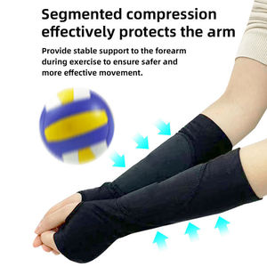 Manchon de protection de coude rembourré pour volleyball avec logo, antidérapant, élastique, pour le sport, avec support de pouce - Vente en gros - Product Image 1