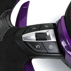 Volante Deportivo SOON TODA Morado para <span class=keywords><strong>BMW</strong></span> F10/F15/F16/F20/F30/F31/F35/F36 M3/F80 M2/F87 M4/F82 <span class=keywords><strong>M5</strong></span>/F90, Estilo M, Fibra de Carbono y Gamuza - Product Image 3