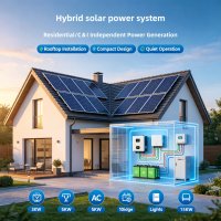 Kit Completo de Energía Solar Fuera de la Red de Fábrica, 5KW 10KW 15KW 20KW, Sistema de Generación de Energía de Alta Eficiencia, Batería de Litio LFP