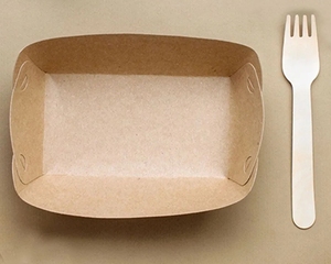 Wholesale Eco Friendly Paper Food Trays Disposable Folding Serving <b>Containers</b> for <b>Takeaway</b> Restaurant Cafe Bakery Fast Food - Product Image 3