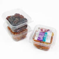 Récipient à charnière transparent pour animaux de compagnie Récipient alimentaire inviolable 16oz Récipient de charcuterie en plastique transparent inviolable