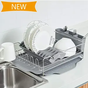 Japan over the sink drier suspended stainless dish draining rack drying drainer made in China
