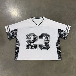 Ropa deportiva, práctica de <span class=keywords><strong>baloncesto</strong></span>, <span class=keywords><strong>camiseta</strong></span> de malla pequeña, sublimación térmica personalizada, camisetas Unisex, ropa de calle, <span class=keywords><strong>camiseta</strong></span> de fútbol de malla cuadrada - Product Image 6