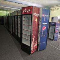Réfrigérateur commercial à porte simple de 268 L, vitrine réfrigérée avec porte en verre et serrure pour magasin de proximité, refroidisseur vertical de boissons
