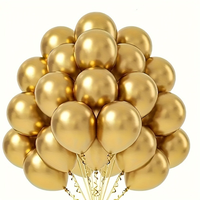Ballons dorés métalliques brillants de 10 pouces, ballons en latex doré chromé pour mariage, anniversaire, événement de célébration dorée