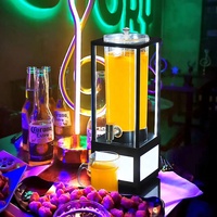 Kustom klub pesta Restoran 3L Led es tabung tap minuman jus minuman Dispenser draft bir anggur menara