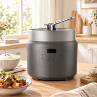 Cuisinière à riz électrique multifonction 2L 700W avec double cuve intérieure antiadhésive en aluminium, contrôle numérique en plastique, écologique