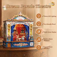 CuteBee DIY Kit de construction de maison miniature en bois, thème Théâtre de rêve mécanique, insert pour étagère avec éclairage LED