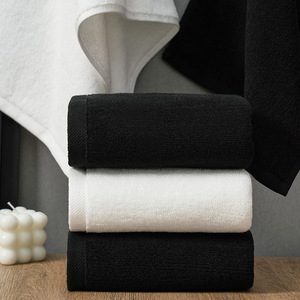 Serviettes en coton noir épaissies en gros, logo brodé personnalisé, résistantes à l'eau de Javel, séchage rapide pour coiffeurs, spas, barbiers, gymnases - Product Image 3