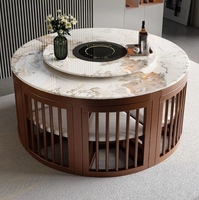 Table à manger pour la maison, meubles pour petit appartement, table ronde pliante en bois massif