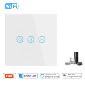 Interruptor de cortina Wifi Control de voz Google Home Compatible con <span class=keywords><strong>Alexa</strong></span> Interruptor táctil inteligente Estándar DE LA UE Tuya Interruptor inteligente Cortina - Product Image 2