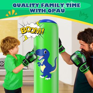 Saco de Boxeo Inflable de Dinosaurio Premium para Niños, 48 Pulgadas, Set de Entrenamiento de Boxeo Estable para Edades de 3 a 6 Años, Juguete de Karate y Taekwondo, Regalo - Product Image 5