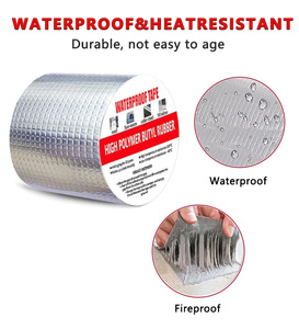 Ruban Butyle en Aluminium Formule Avancée, Adhérence Forte, Membrane Étanche, Résistant à la Chaleur et à la Corrosion pour l'Étanchéité des Toitures et Tuyaux Extérieurs - Product Image 5