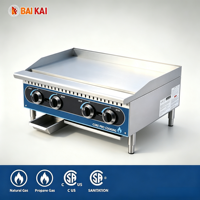 Plaque de cuisson professionnelle en acier inoxydable Core Pro, convertible gaz NG/GPL, pour restaurant, cuisson des aliments, sur table