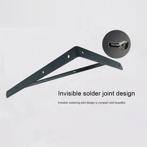 Diskon besar desain Modern dipasang dinding rak kayu braket mendukung rak logam untuk ruang tamu Hotel luar ruangan penggunaan kantor rumah - Product Image 4