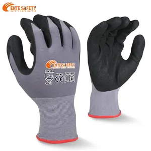 ENTE SAFETY 15G nylon spandex douceur nitrile finition sableuse travail résistant à l'huile haute adhérence jardin travailleur gants