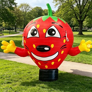 Fraise géante gonflable lumineuse LED de 3 m, personnalisable avec logo, pour festival des fruits, décoration d'événements, ferme - Product Image 4