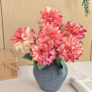 Yasunobu Artificial Dahlia <b>Flower</b> Polyester <b>Single</b> Branch 48g For Home Decor And Photography Props - Product Image 2