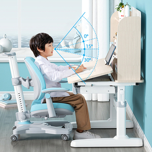 Mesa de Estudio Ergonómica de Madera para Niños al por Mayor con Altura Ajustable, Escritorio Inclinable y Estante de Almacenamiento para Dormitorio o Área de Aprendizaje - Product Image 5