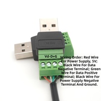 Adaptador USB 2.0 Macho a Hembra Verde con Terminales de Conexión Rápida y Conector Fijo con Tornillos para Carga de Datos de Teléfonos Móviles y Computadoras