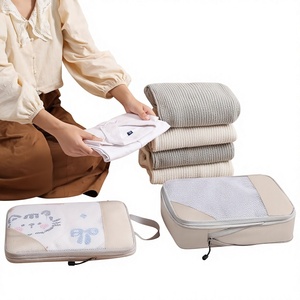 Travel <b>Compression</b> Storage <b>Bag</b> Set 33x15x85cm Double Zipper Design Clothing Organizer Lightweight Fabric Rectangle - Product Image 2