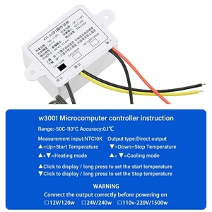 XH-W3001 12V 24V 220V Digital digital <b>thermostat</b> temperature switch microcomputer temperature <b>controller</b> temperature control - Product Image 4