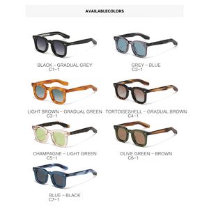 Lunettes de soleil ovales polarisées UV400 tendance 2025, lunettes de soleil épaisses en acétate pour femmes, lunettes de soleil rétro pour hommes, lunettes de soleil vintage - Product Image 5